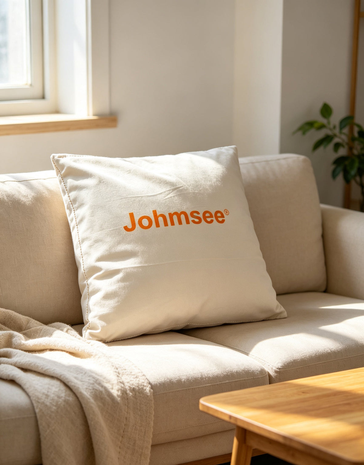 Johmsee Soft Smooth Throw Pillow, White Cushions Premium Breathable Rectangular Decorative Pillow for Bedroom Sofa Home Decor