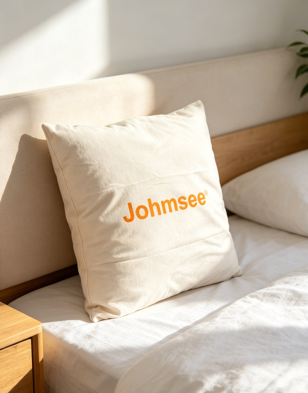 Johmsee Soft Smooth Throw Pillow, White Cushions Premium Breathable Rectangular Decorative Pillow for Bedroom Sofa Home Decor